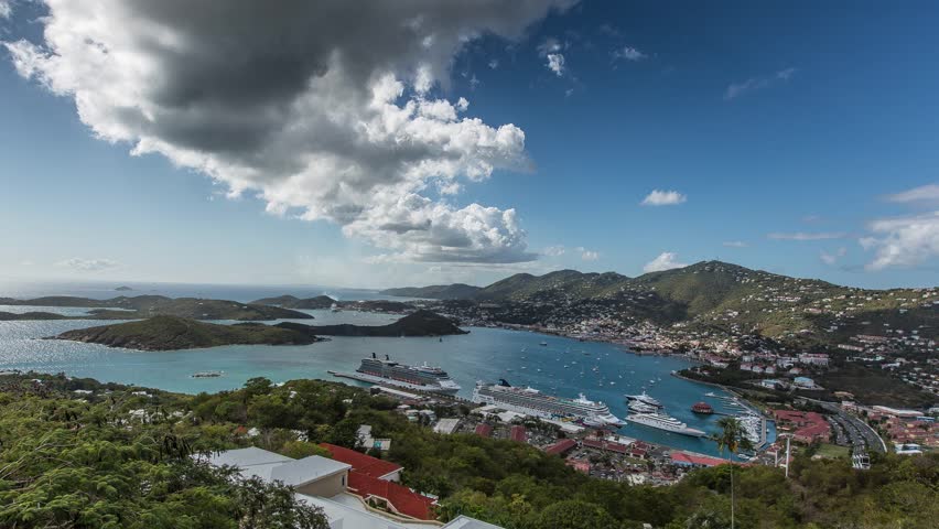 Overlooking Harbor in St Thomas, USVI