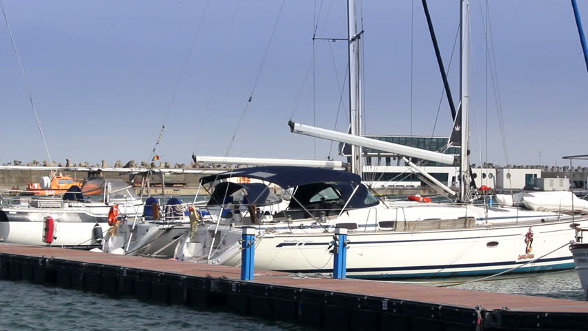 Yacht marina - Scenic view of yachts moored in marina
