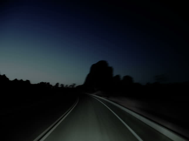 NTSC - A wild ride down a two lane highway at night.