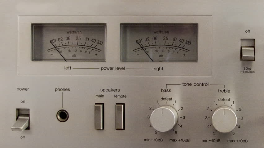 Old amplifier with watts meter