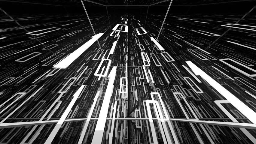 Binary code background animation.