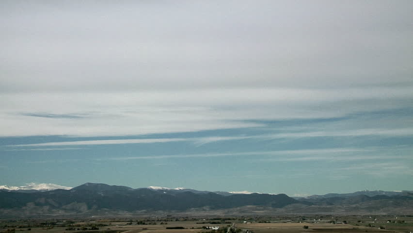High Speed Cirrus. High clouds move by quickly in strong northerly jet stream winds aloft