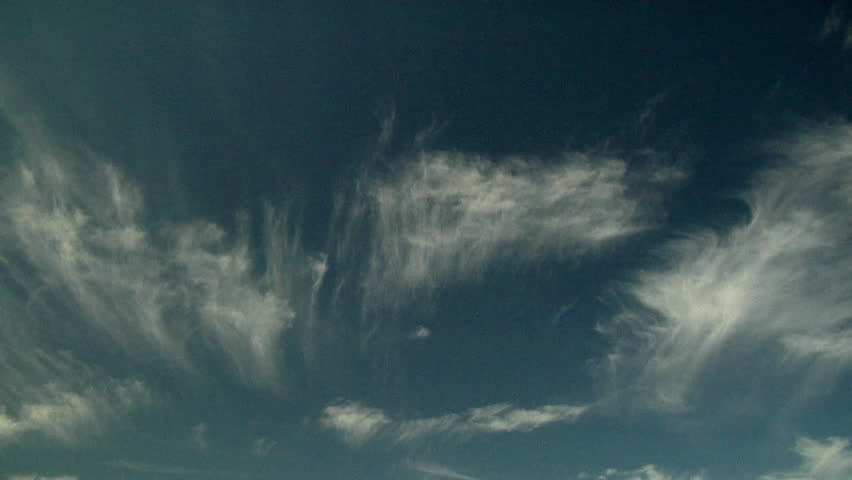 Mares' Tails. Cirrus Uncinus streaks are created by falling streaks of ice crystals