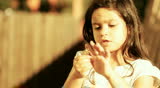 Dandelion little girl innocence Child Blowing a freedom spring childhood summer