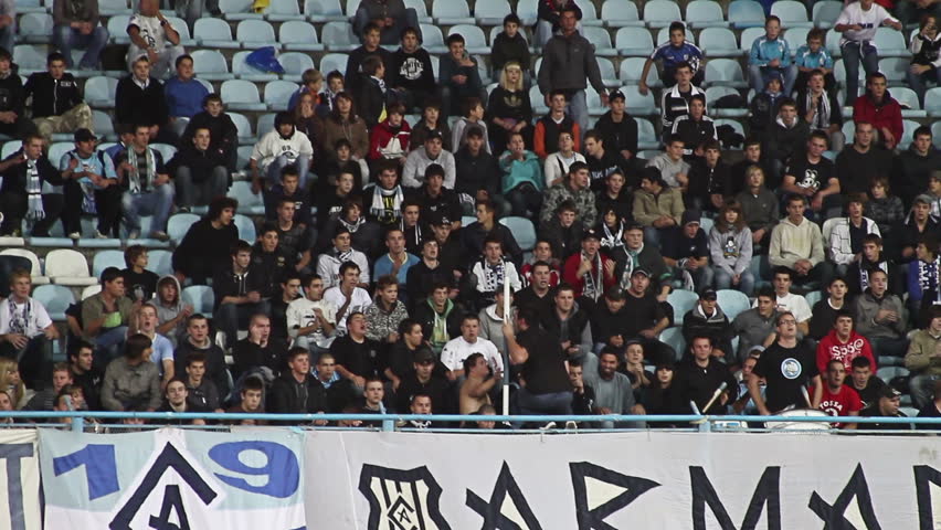 RIJEKA, CROATIA - APRIL 26: Spectators at soccer match NK Rijeka vs. NK Sibenik (1st Croatian Football League) on April 26, 2011 in Rijeka