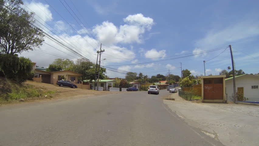 COSTA RICA - MAR 2013: Vehicle shot of driving through central Costa Rica along highway 142 in March, 2013.