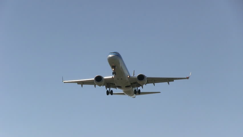 SCHIPHOL, AMSTERDAM, THE NETHERLANDS - MAY 25: KLM Airliner flying overhead on May 25, 2012 in Schiphol, Amsterdam, the Netherlands.