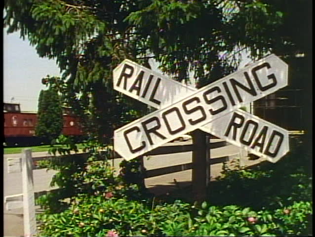 Railroad Crossing sign, near Lancaster Pennsylvania in the Pennsylvania Dutch country