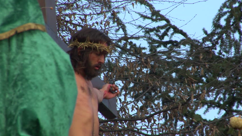 ROMAGNANO SESIA, ITALY - march 31: Via Crucis (Way of the Cross). Representation of Jesus crucifixion on March 31, 2013 in Romagnano Sesia, Italy