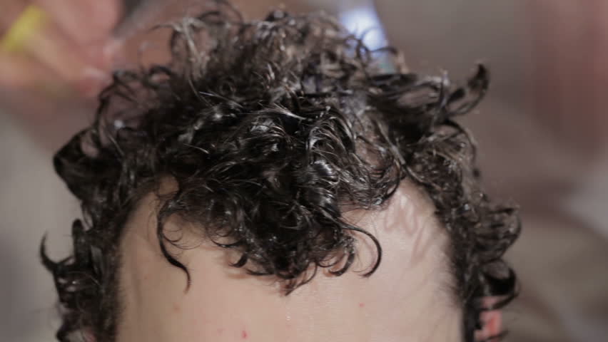 Man's haircut. Closeup. Timelapse.