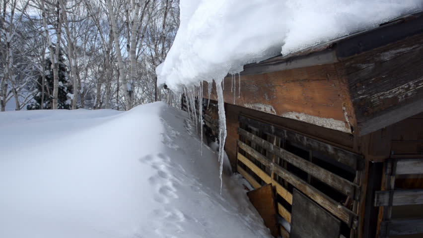 NIIGATA - FEBRUARY 28th: Small ski hut on the snowy slopes on February 28th, 2012. Niigata is popular in Japan during the winter period with tourist from Tokyo to hit the slopes.