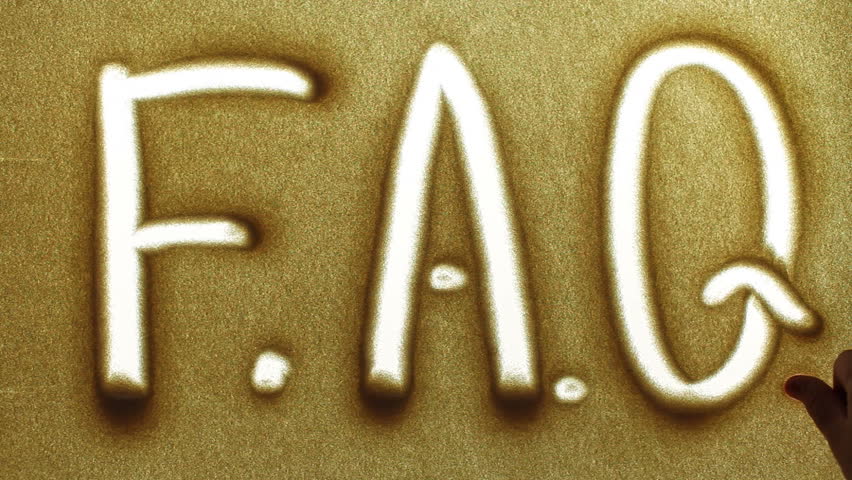Friendly asked question, drawn by a finger on sand, Sand Painting