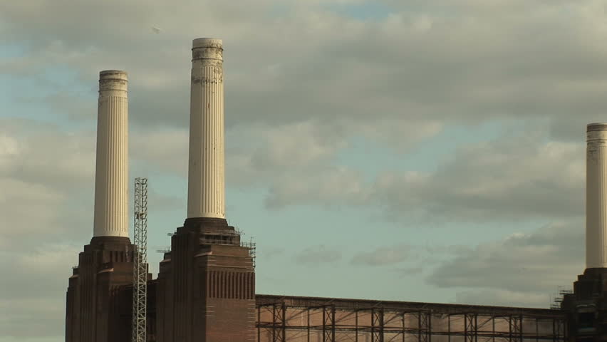 LONDON - CIRCA 2012 - The legendary Battersea Power Station, well-known by music fans all over the world