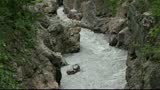 White River in the granite gorge, Republic of Adygea, pollution, agriculture, volcano