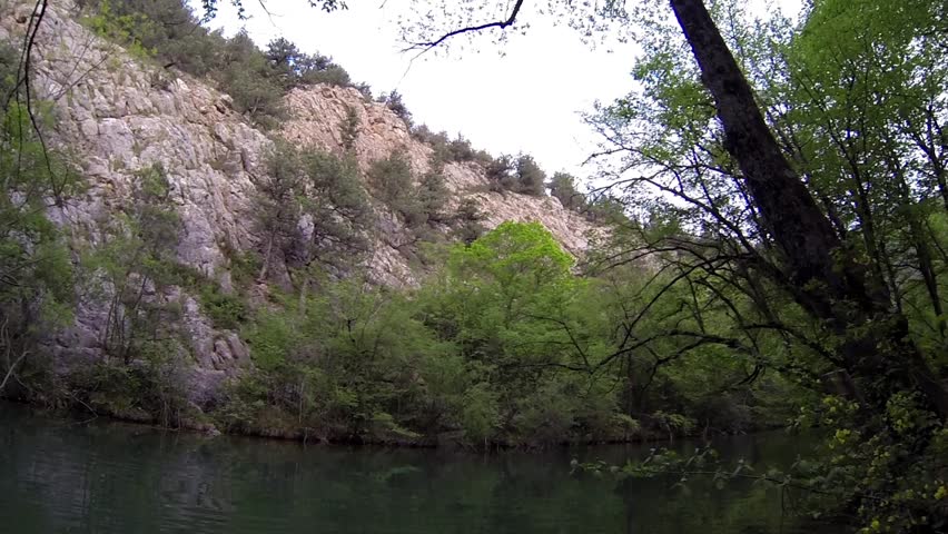 Underwater mountain river
