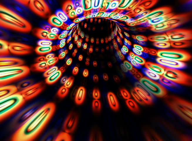 PAL - A vortex tunnel of streaming abstract data (Loop).