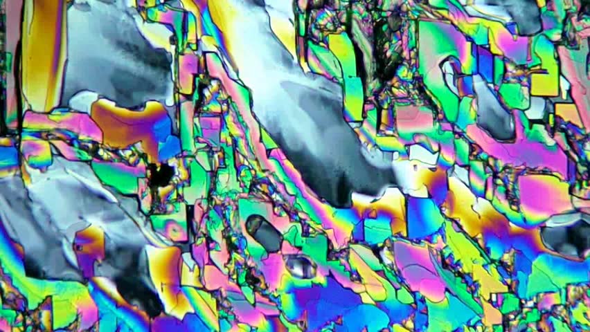 Crystals of vitamin B6 under microscope, magnification 400X