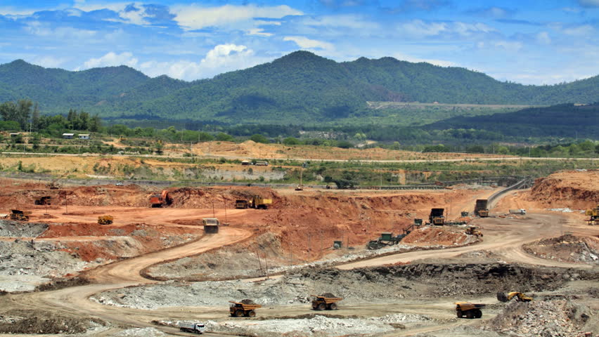 open pit lignite mine in the Maemoh,Lampang,Thailand 