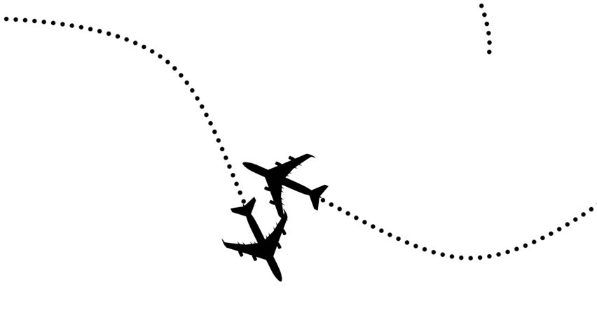 Simulation of air traffic.