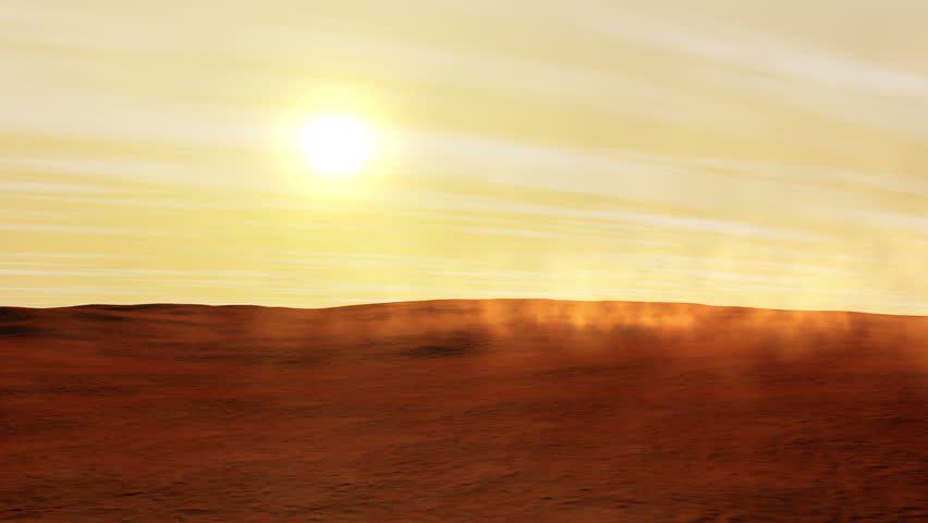 Photo realistic Mars surface animation.