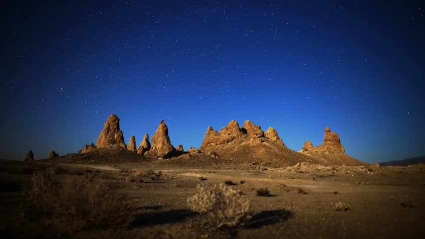 Astrophotography Time Lapse Pinnacles Moonset