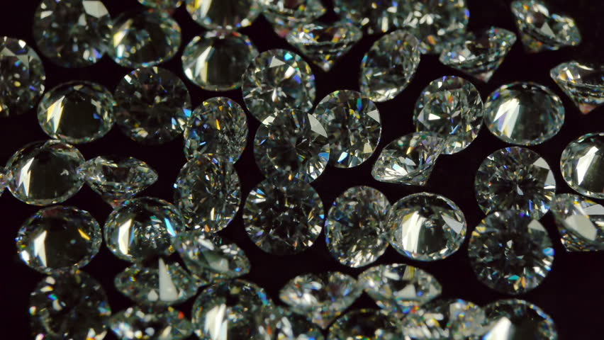 Clear Sparkling Diamonds Glittering Looping Video.
