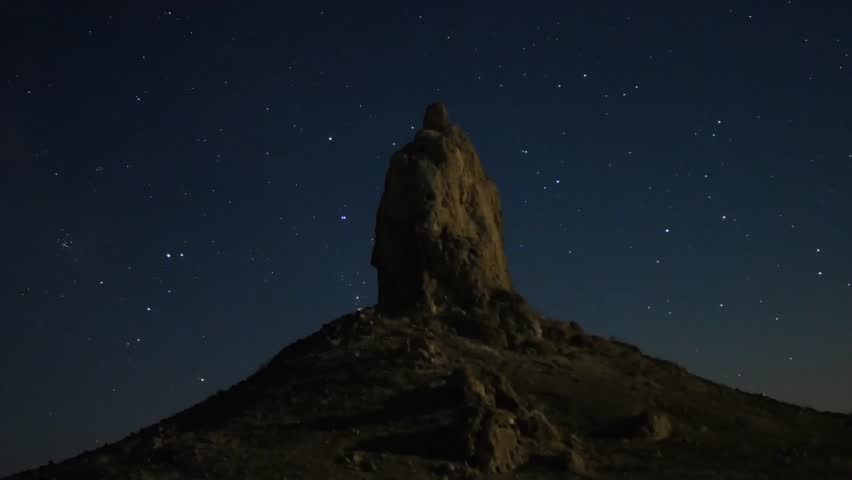 Astrophotography Time Lapse Moonshadow across Hoodoo