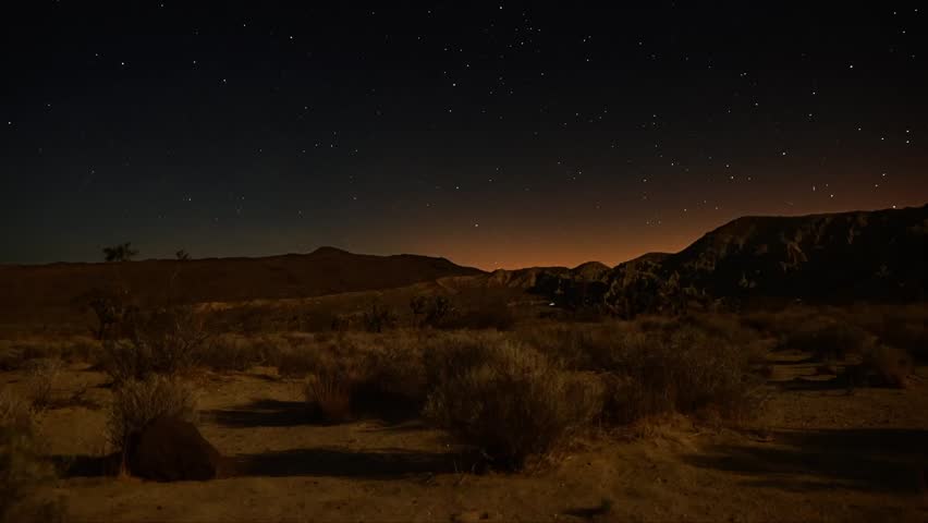 Astrophotography Time Lapse Moonshadow across Horizon Zoom In