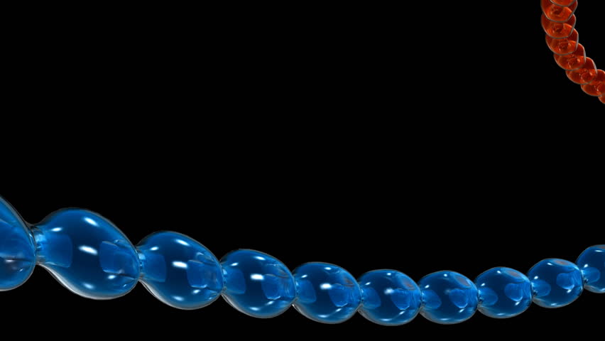 DNA strand close-up with matte