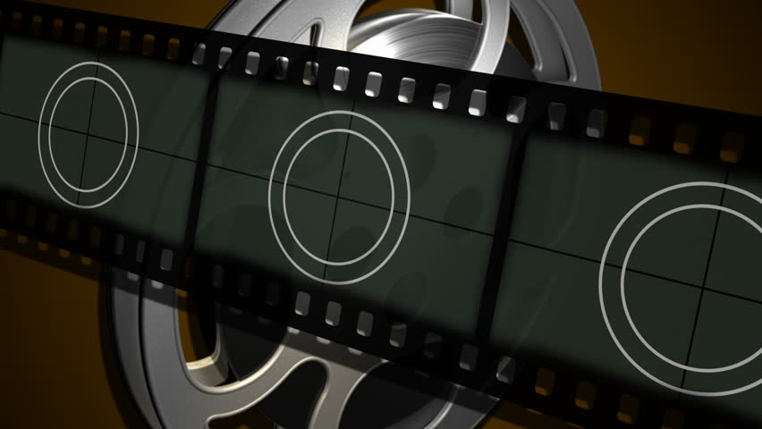 Old fashioned countdown leader modernized.  On a film strip with a projector reel as a nice backdrop.