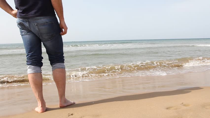 man watching the sea