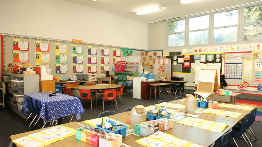 Kindergarten Classroom With No Children Inside