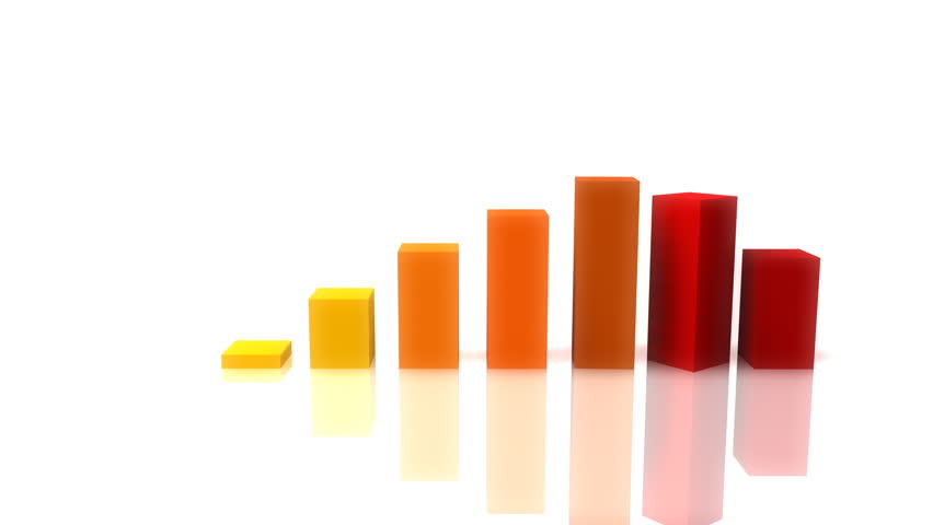 3d growing business chart graph - 1080p