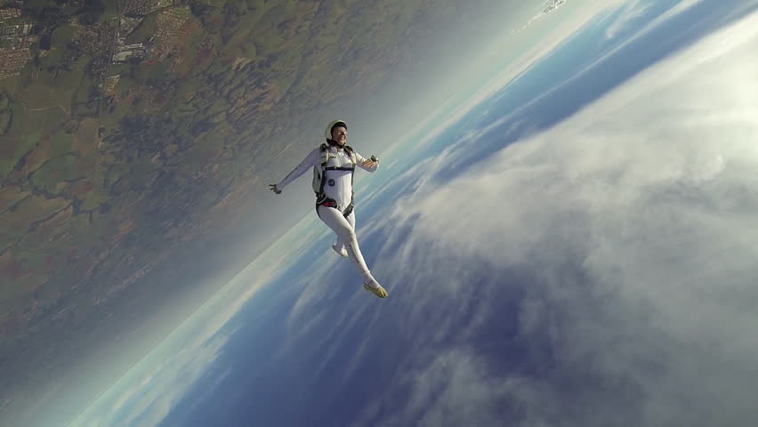 Skydiver woman freestyle