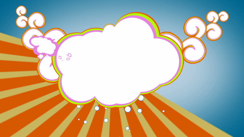 Funky seventies style cloud background