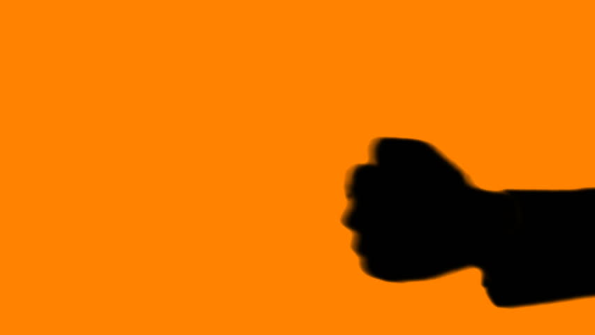 Businessman gives thumbs up - orange