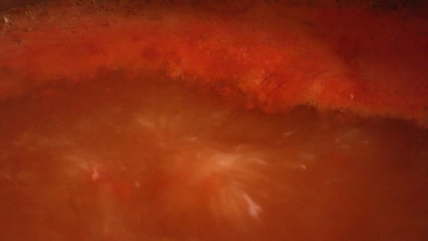 Tomato soup boiling
