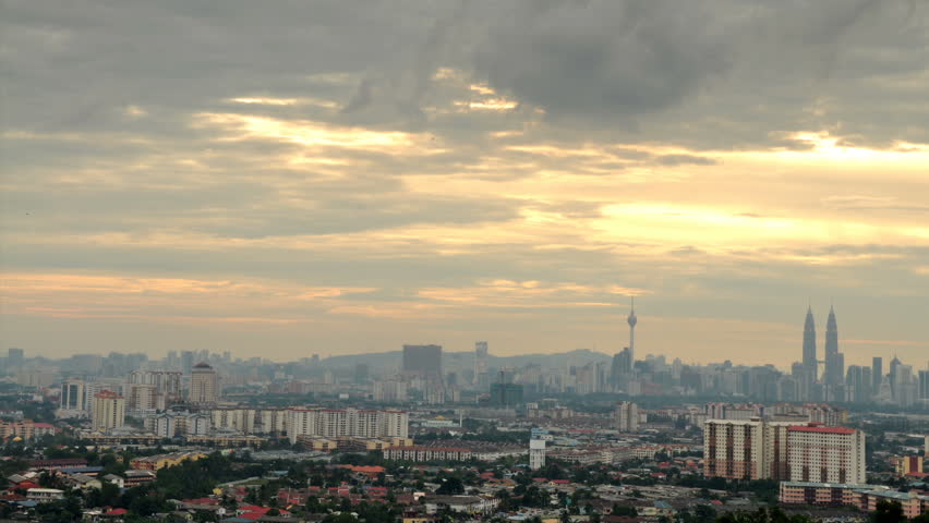 Kuala Lumpur City, Malaysia. Timelapse in sunset.