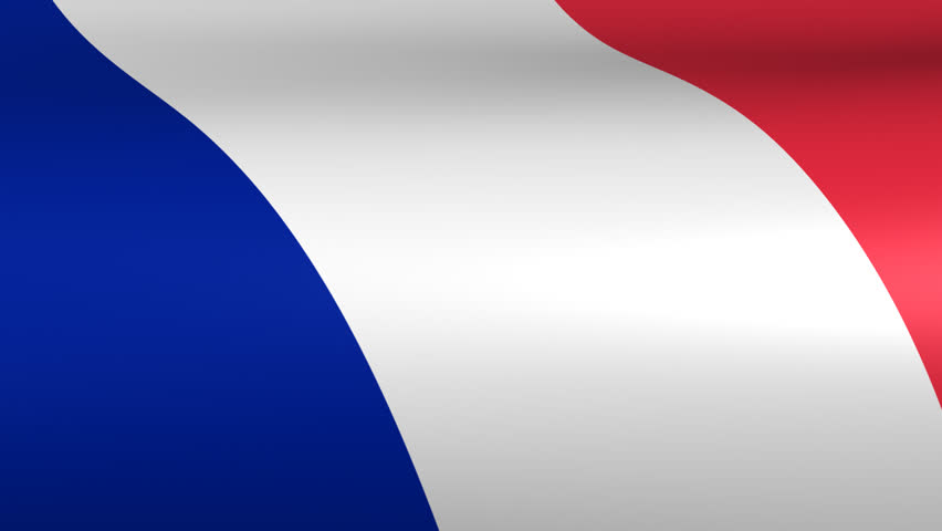 Waving Flag of France. Loopable.