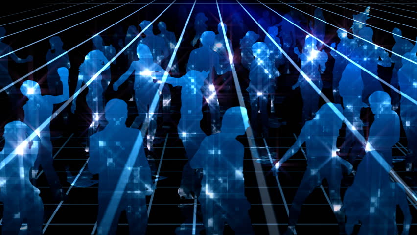 Party, dancing shiny crowd, seamless loop, HD1080p 