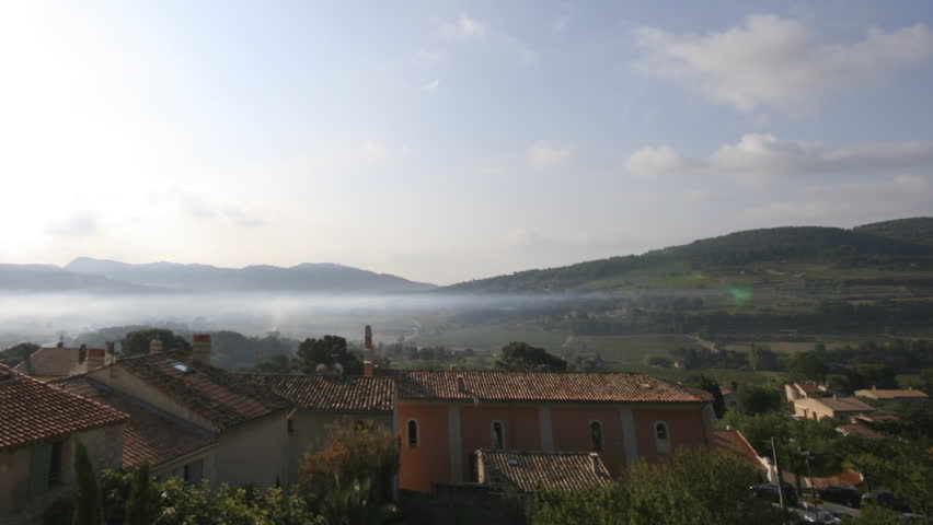 A medieval village in the Provence: time-lapse clip. Moving postcard.