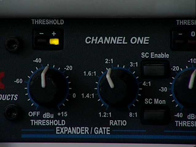 Sound processor. Camera move. The indicator of level of a signal.