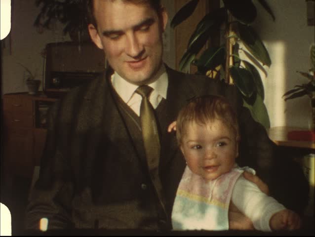 Feeding the baby (vintage 8 mm amateur film)