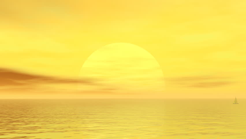 It's an absolutely brilliant morning.  Time lapse motion makes it all happen in just 8 seconds! Distant  hazy sailboat.
