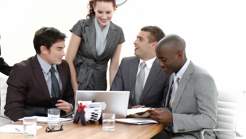 Young Business people in a busy office 