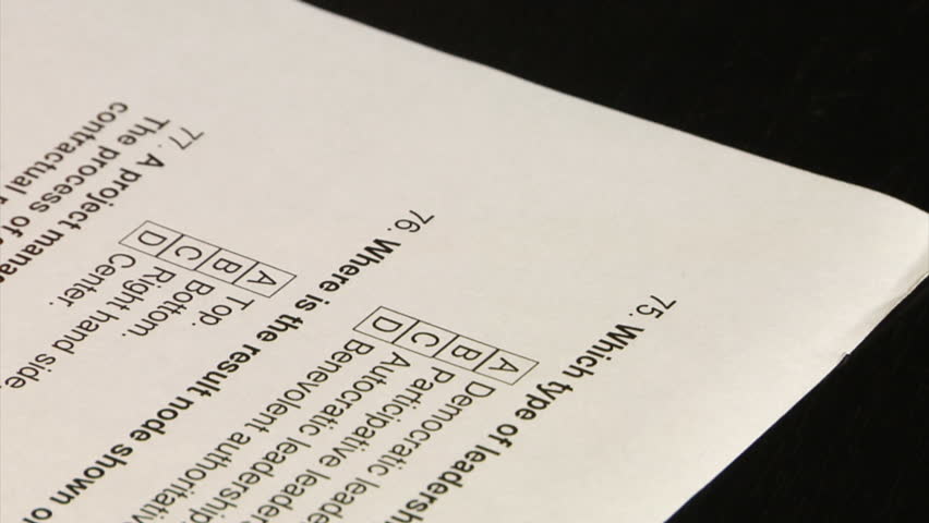 filling examination test