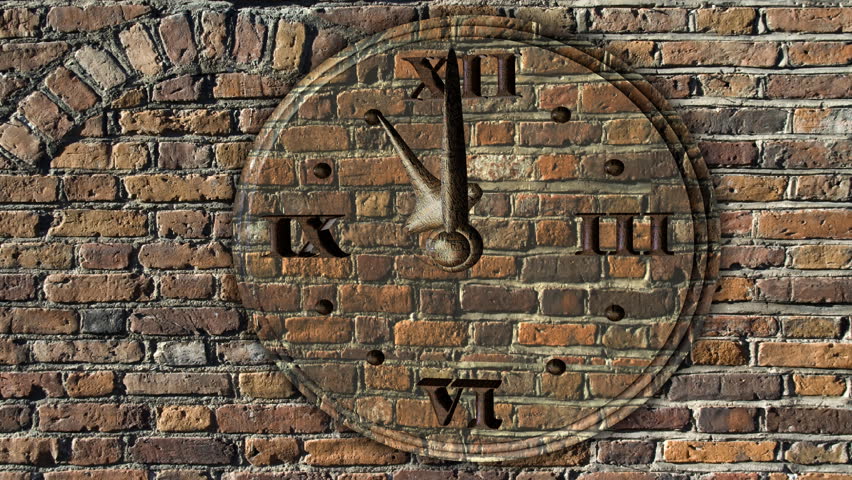 Moving stone clock