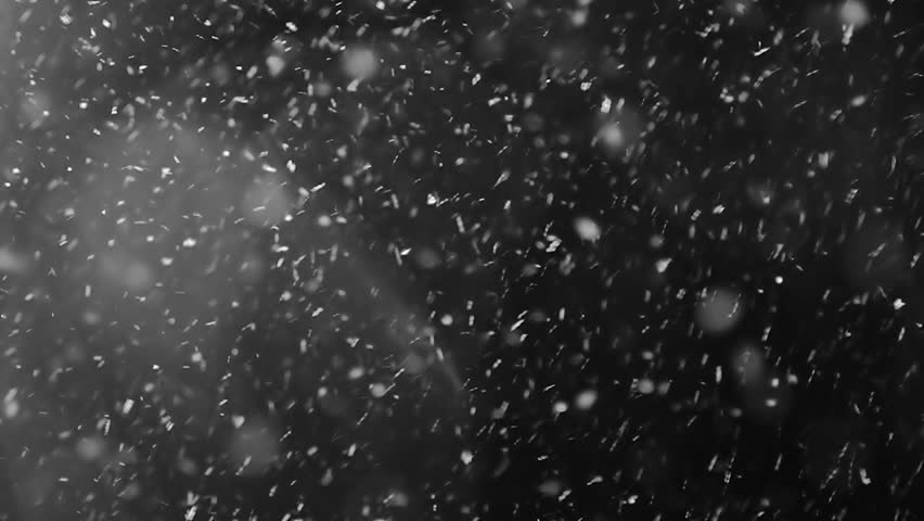 Loopable Snowing Background - Isolated On Black BG Stock Footage Video