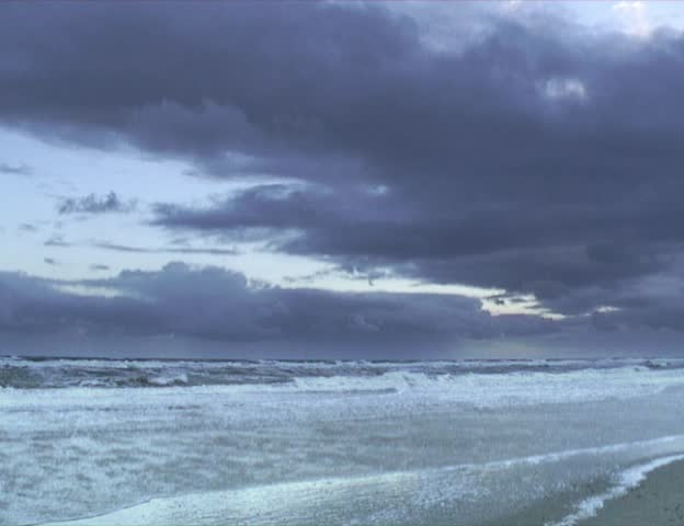 Beach on a stormy day