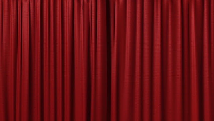 opening red curtain 